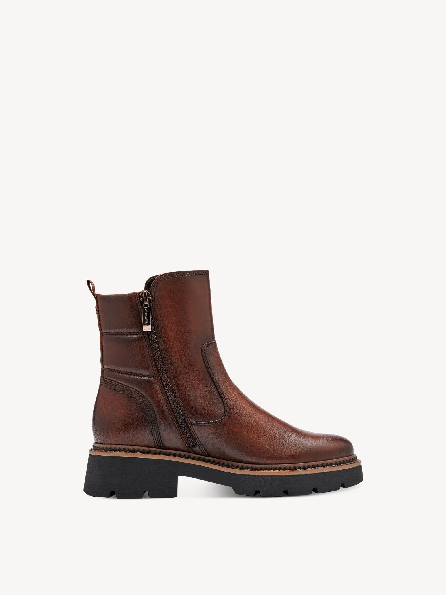 Bottine en cuir - marron