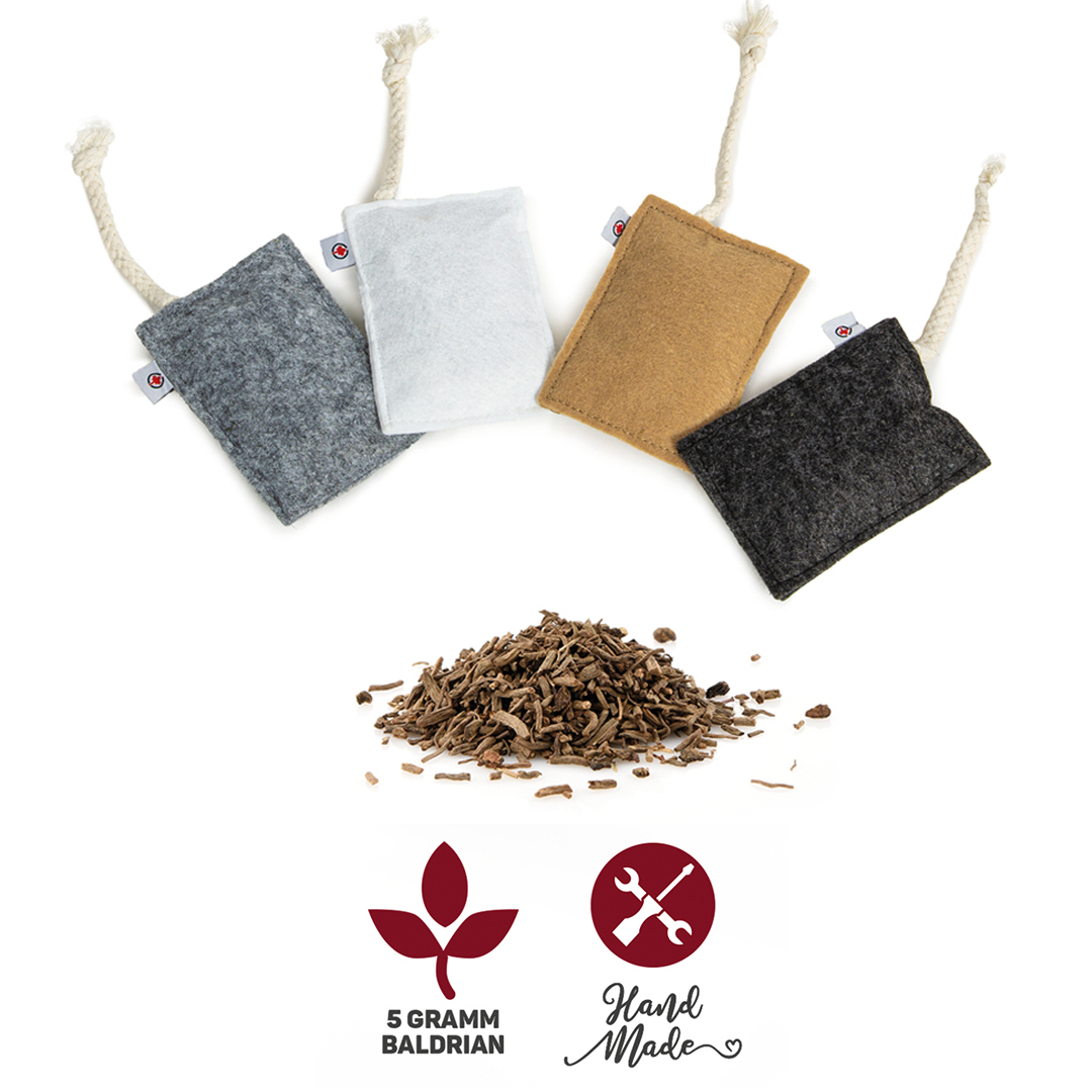 Canadian Cat Company Baldrian & Catnipspielzeug Canadian Cat Company Baldrian & Catnipspielzeug Filz-Spielkissen FELTY, 4er Pack