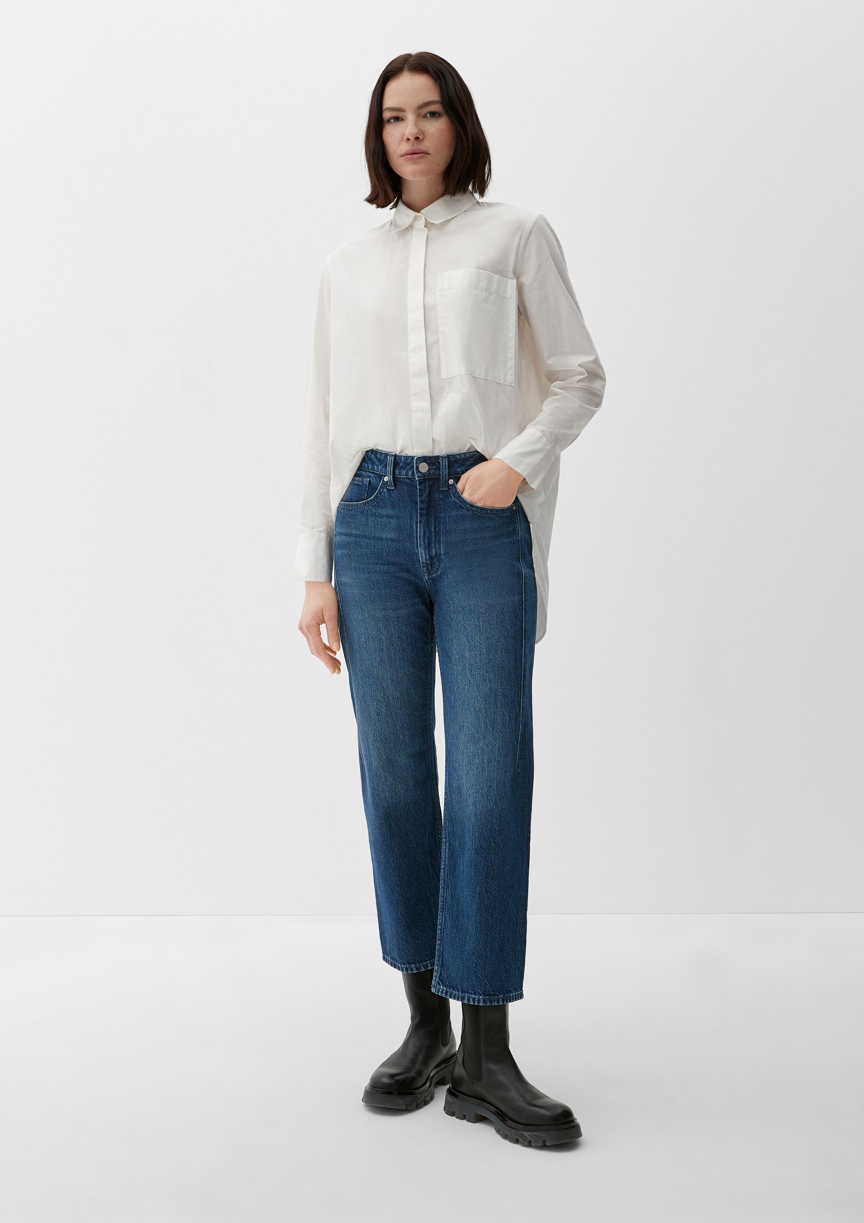 Cropped-Jeans Karolin / Regular Fit / High Rise / Straight Leg   2125429-57Z4