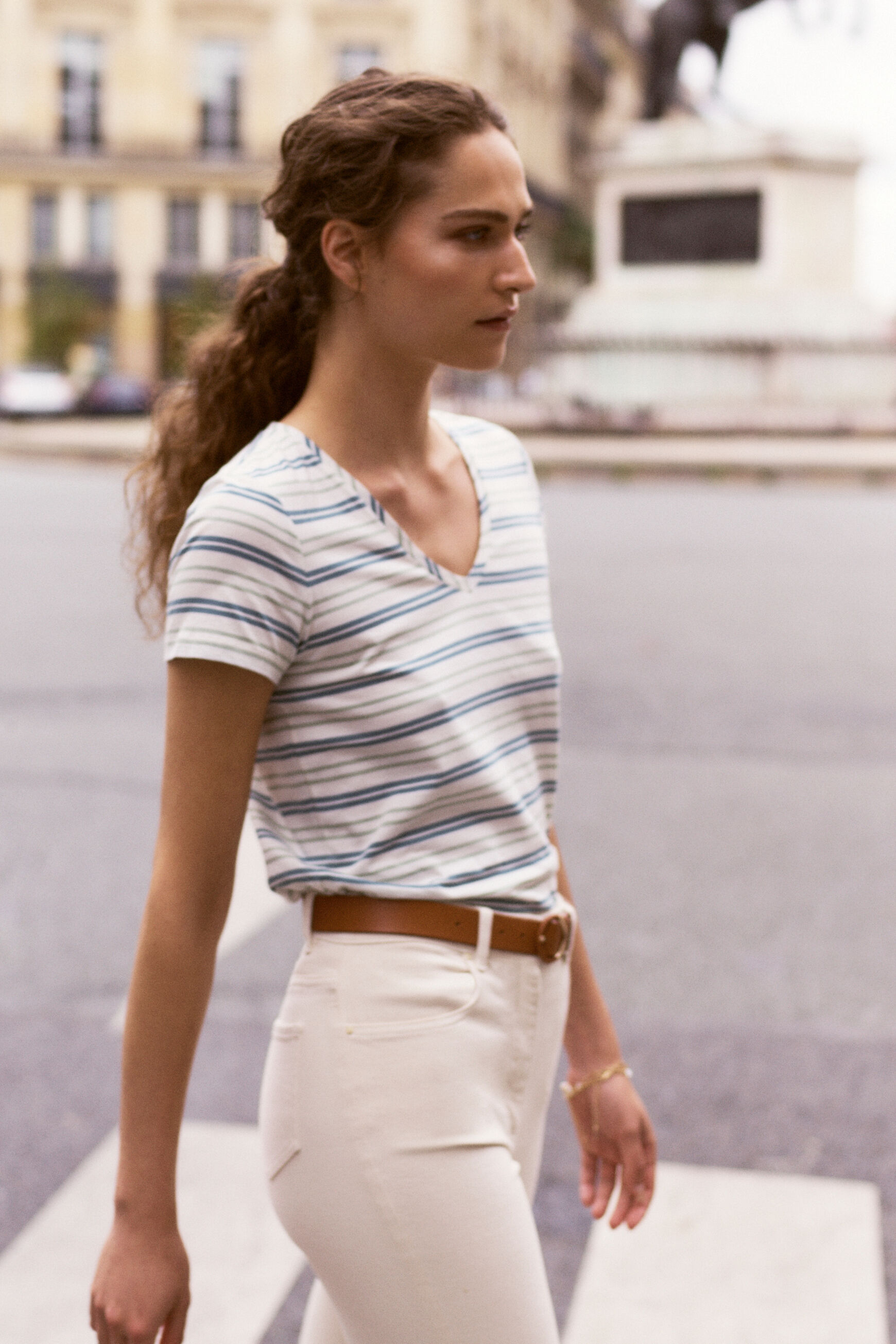 t-shirt sully ivoire femme