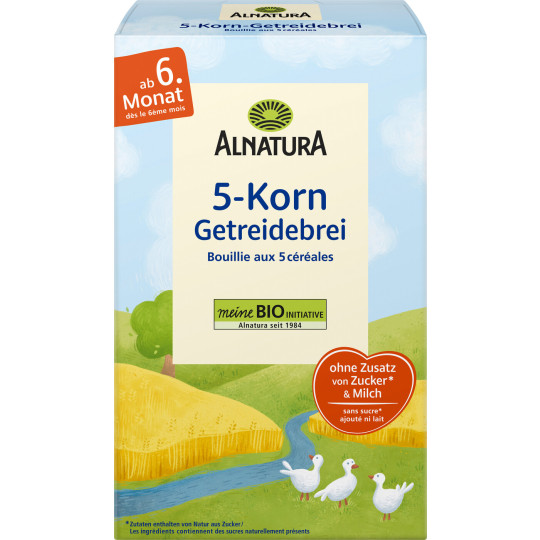 Alnatura Bio 5-Korn-Getreidebrei ab dem 6. Monat 250G