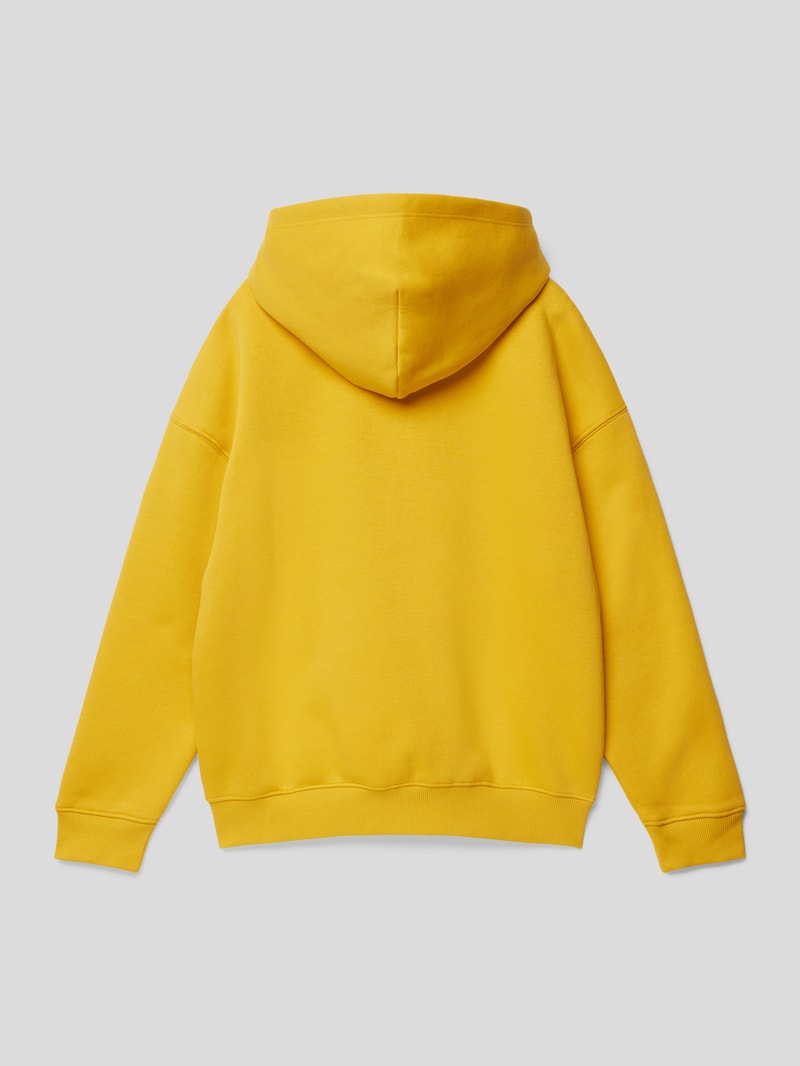 Hoodie mit Label-Print Modell 'VARSITY' in senfgelb