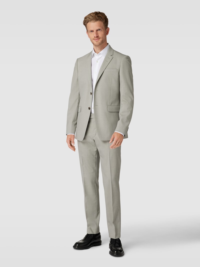 Bundfaltenhose mit französischen Eingrifftaschen Modell 'Tenuta' in silber