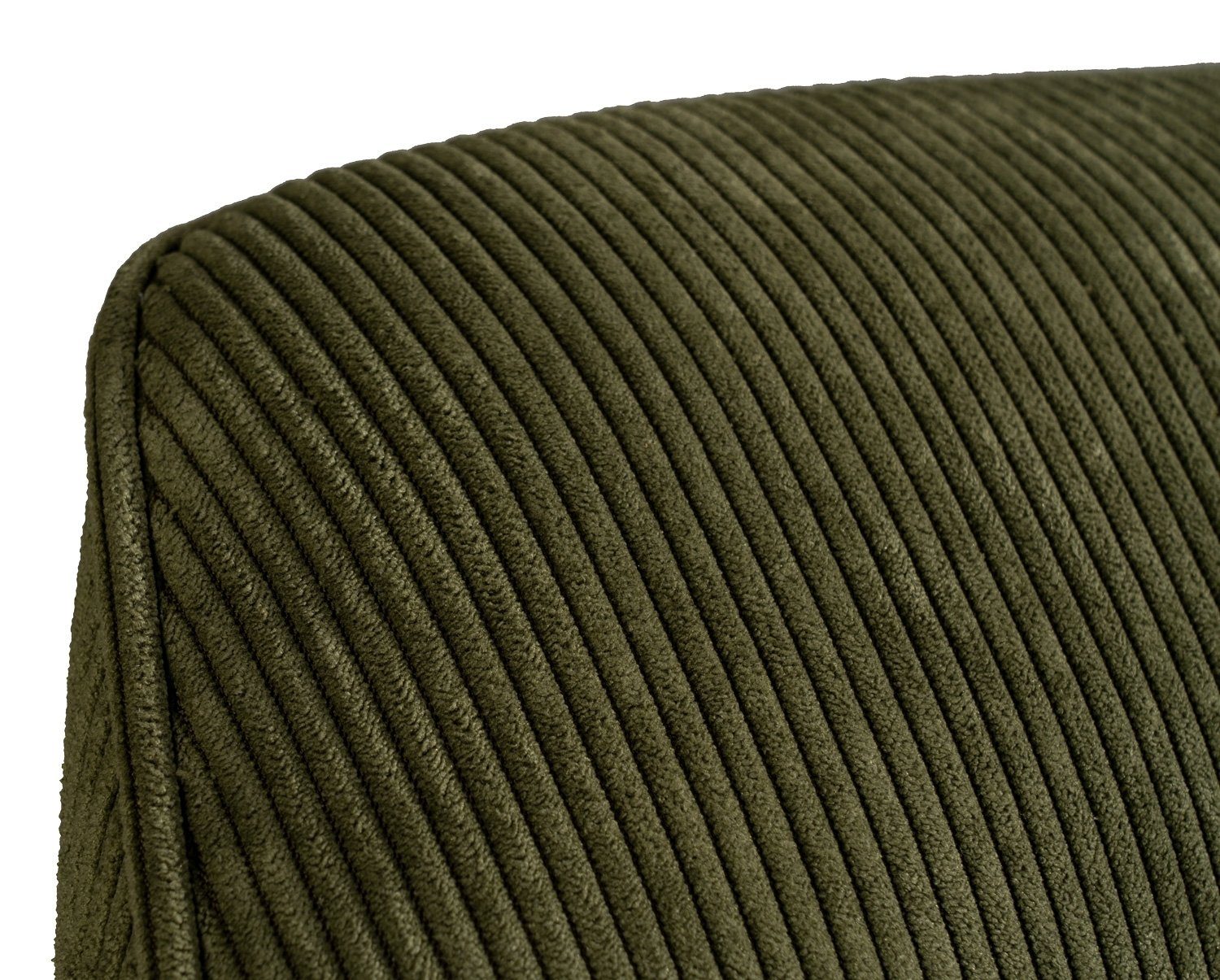 Polsterstuhl BLUES, Cordbezug, Grün, Schwarz, Metallgestell, 180 Grad drehbar