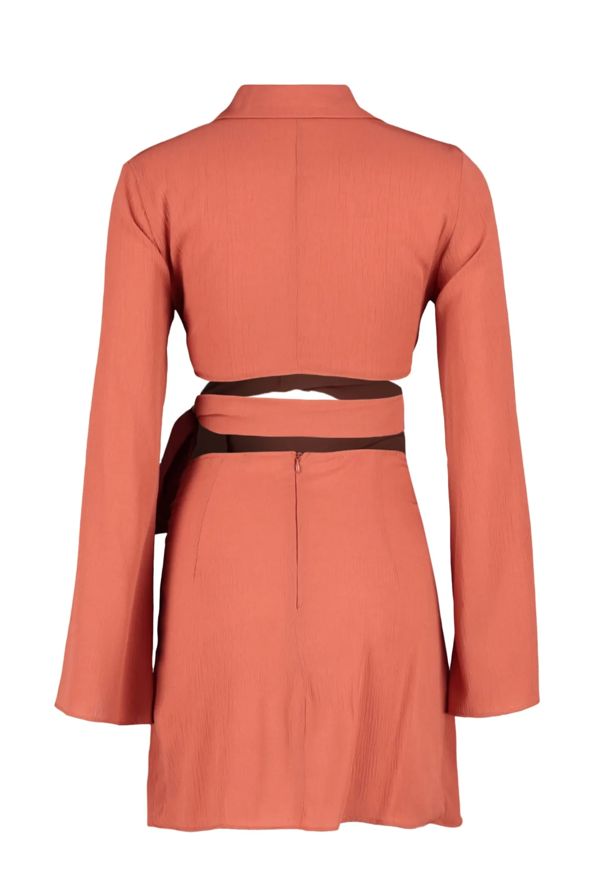 Trendyol Collection  Set aus Bluse und Rock mit Kachelmuster und Bindeband TBESS23AU00077