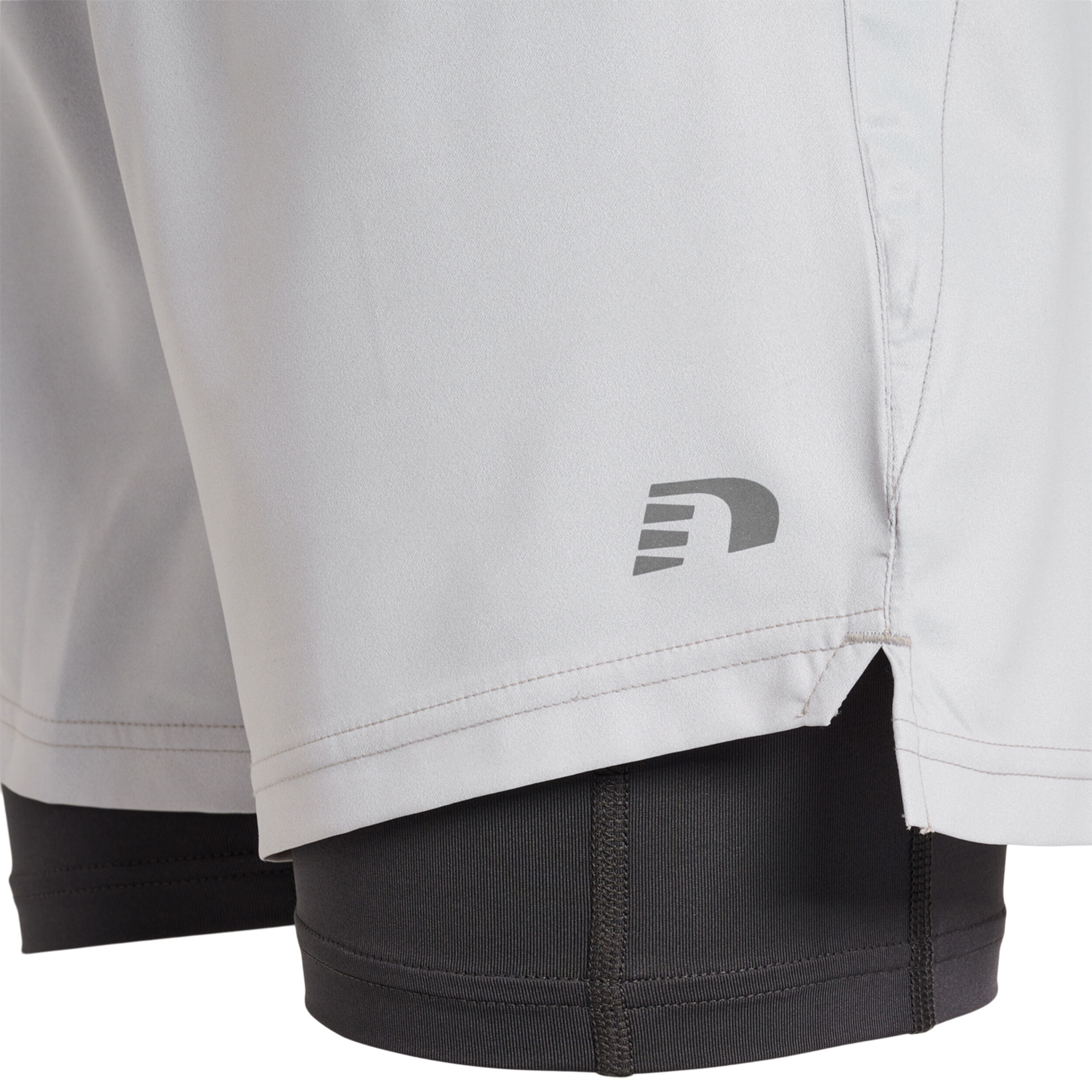 2in1 Shorts Damen - Weiß, Schwarz
