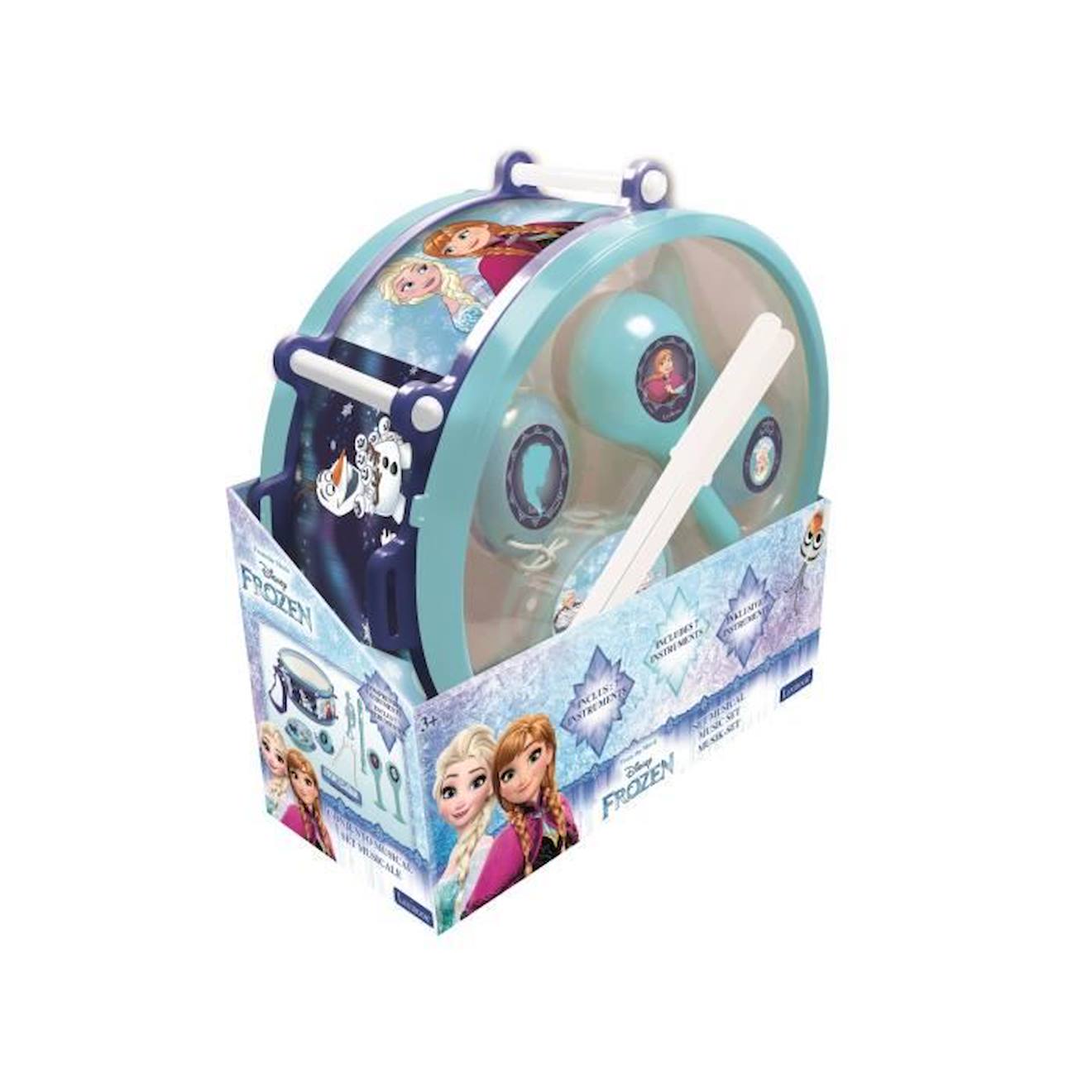 LA REINE DES NEIGES Set musical de 7 instruments de musique enfant bleu