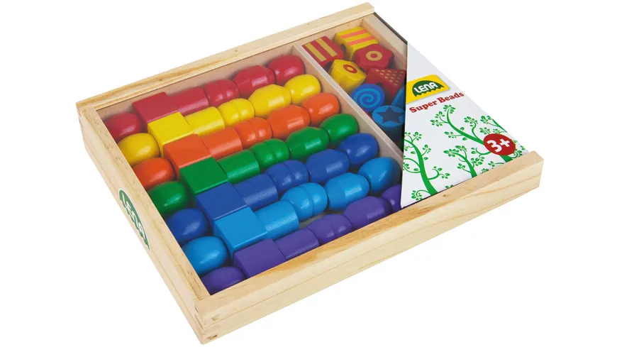 Lena - 32010 Super Beads Holzfädelperlen