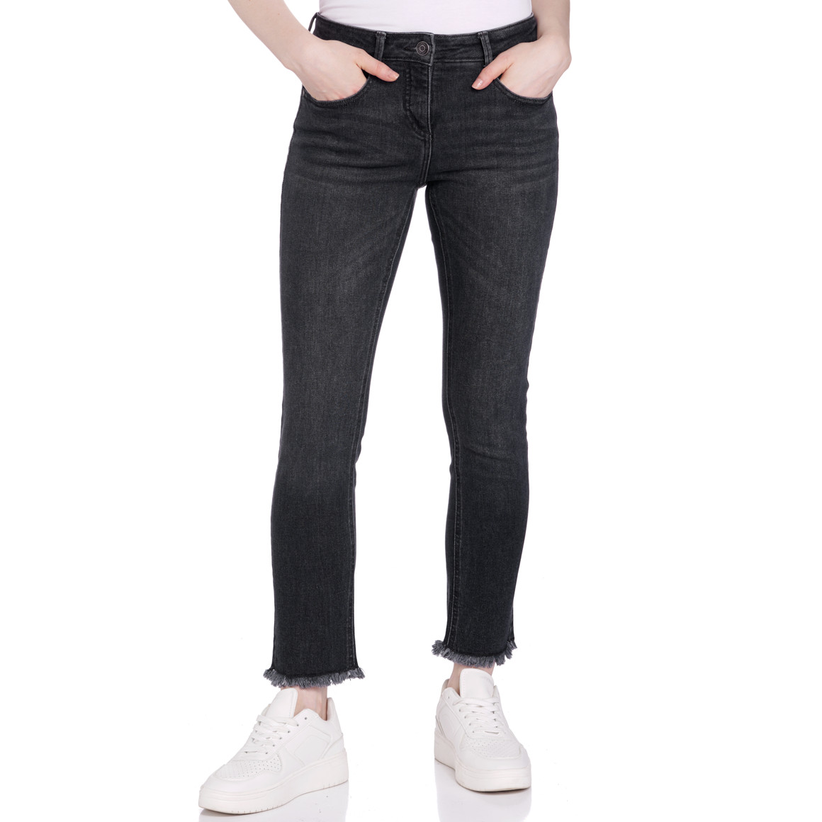 Damen Straight-Jeans im 5-Pocket-Style