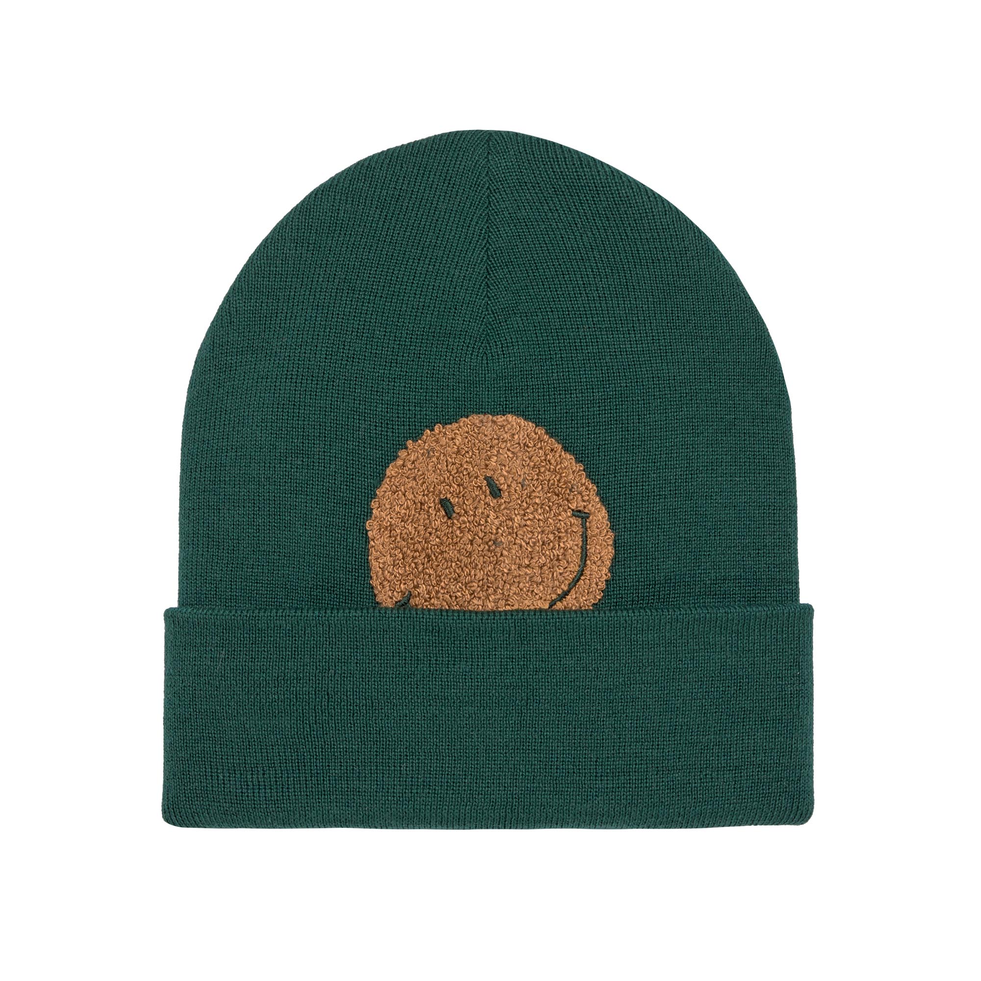 Beanie Mütze Kinder - Merino Wolle, Little Gang, Smile Grün