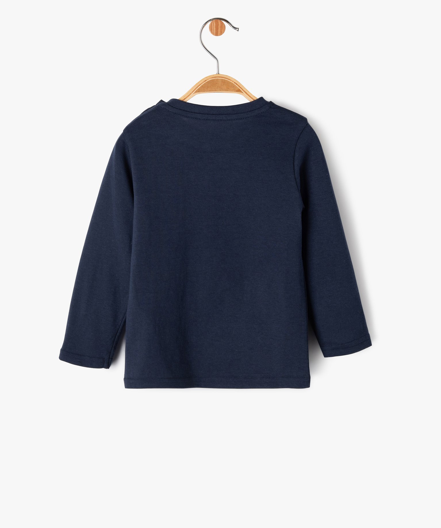 Tee-shirt à manches longues avec message bébé Garçon marine | GEMO