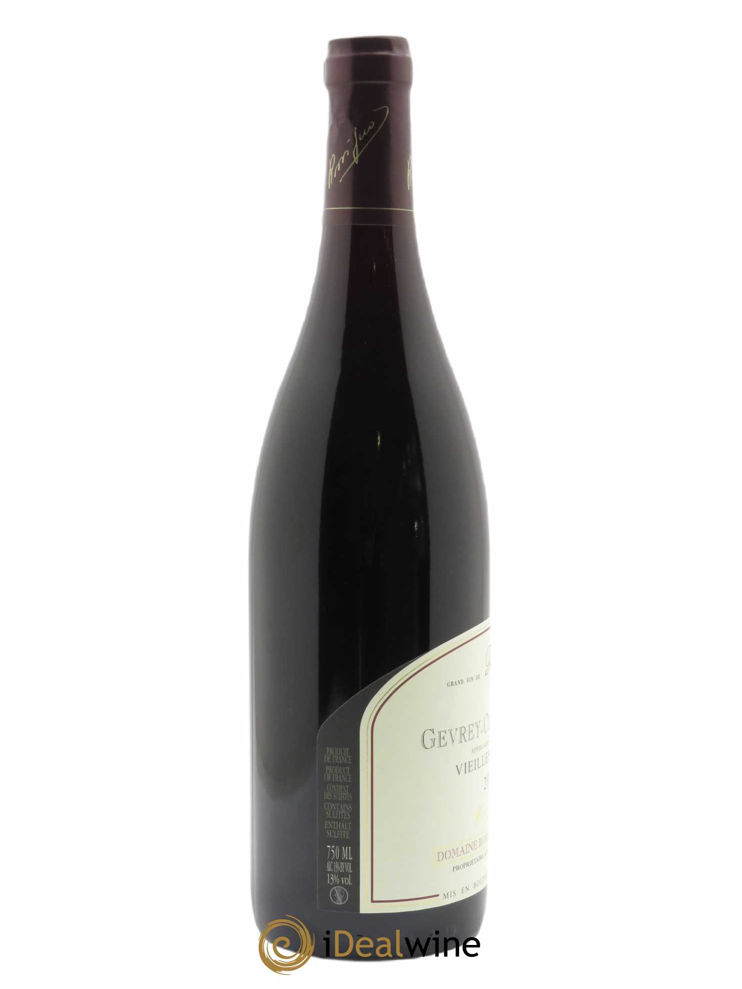 Gevrey-Chambertin Vieilles vignes Rossignol-Trapet (Domaine)  2019 - Lot de 1 Bouteille