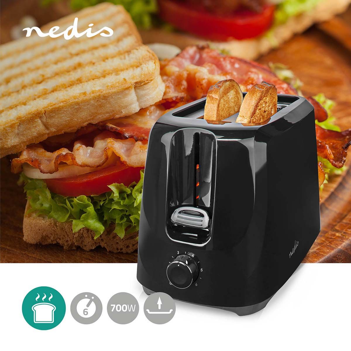 Nedis KABT150EBK Toaster