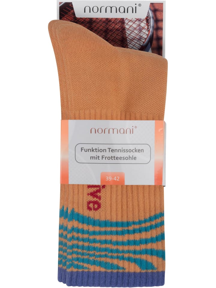 normani 4 Funktions Tennissocken mit Frotteesohle in Orange günstig kaufen