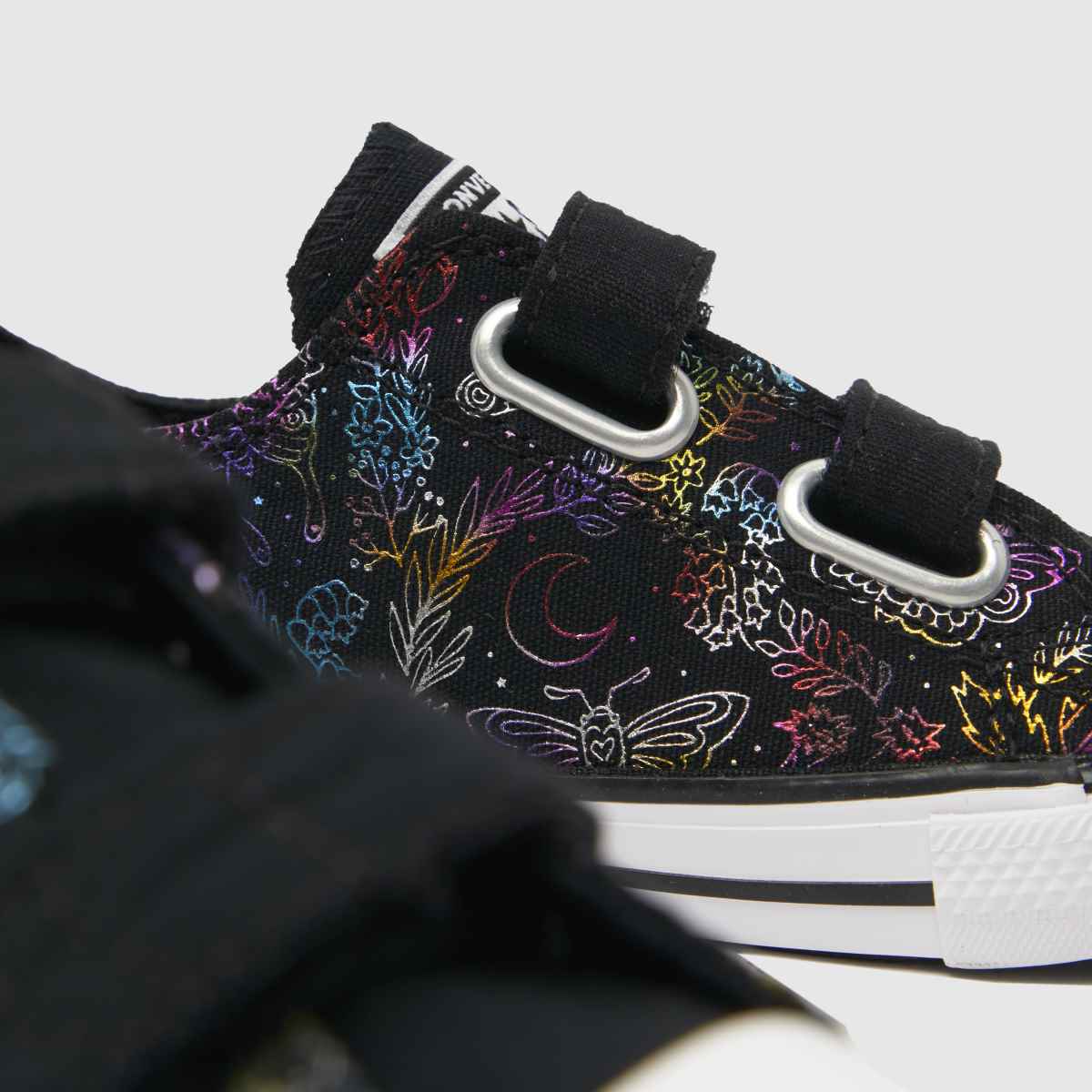 Converse multifärgade all star lo 2v regnbågsfärgade småbarnsskor för flickor