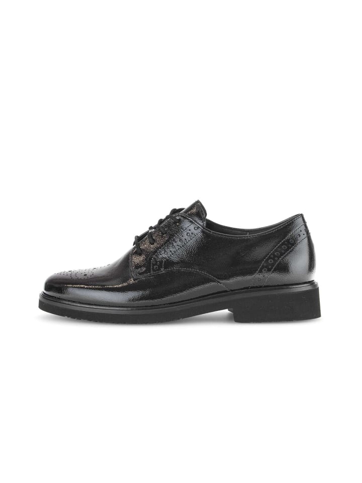 Gabor Fashion Schnürschuhe in schwarz günstig kaufen