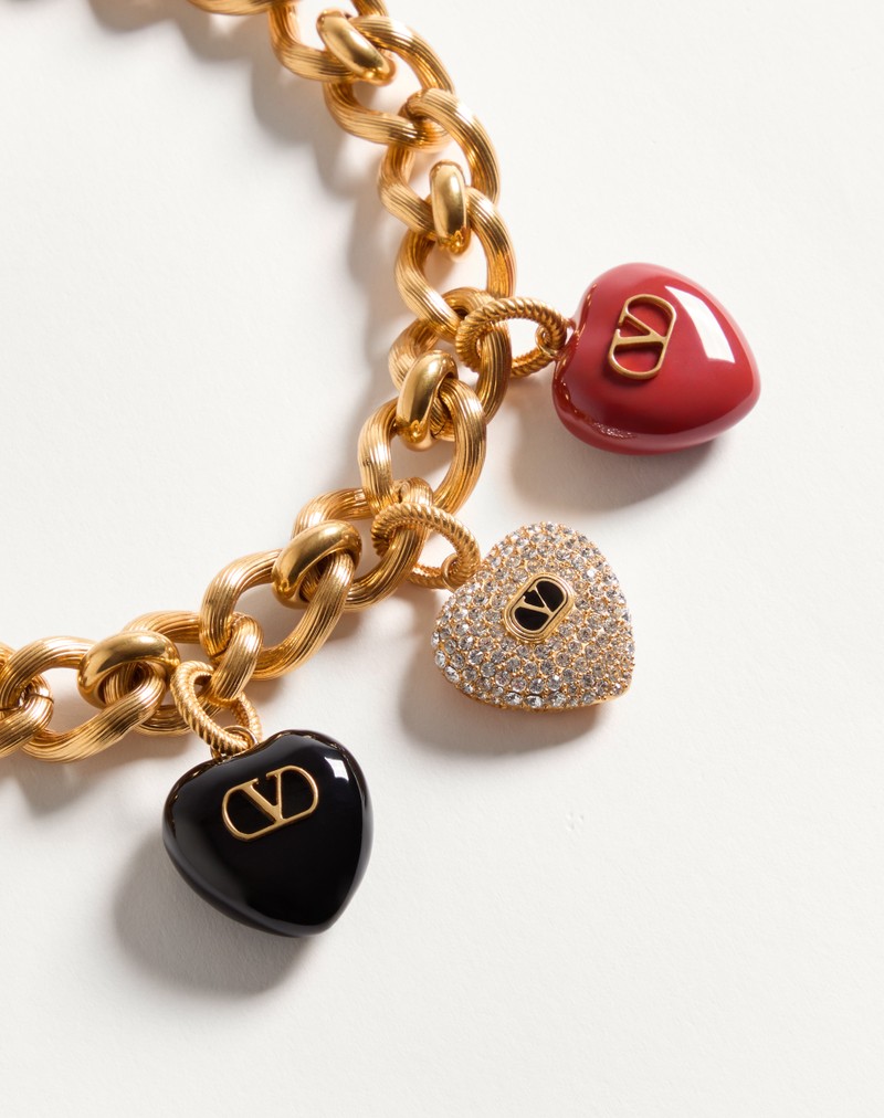 Coeur Royal halskæde i metal, emalje og Swarovski® krystaller