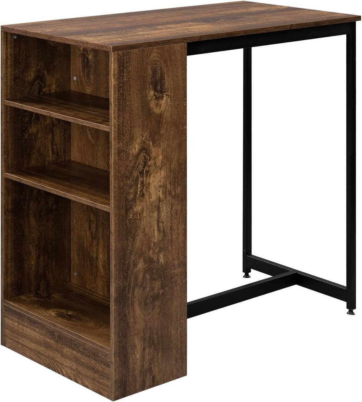 Woltu Bartisch (1-St), mit 3 Regalfächern, aus Holzwerkstoff 91x49x91 cm
