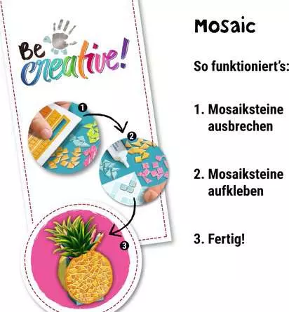 Mosaik Tropical - Bastelset für Kinder ab 7 Jahren