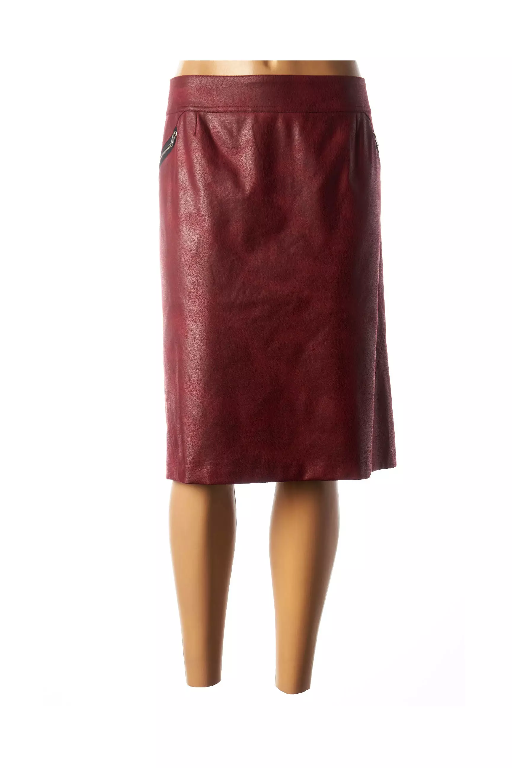 Gevana Jupes Mi Longues Femme couleur rouge