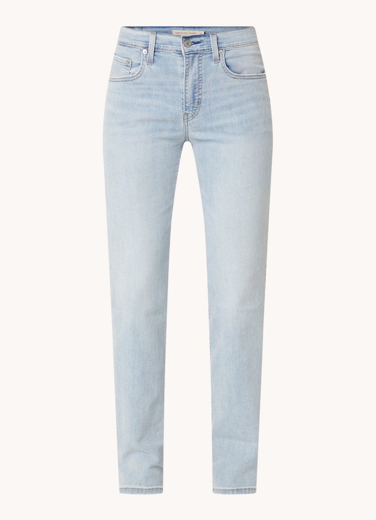 Levi's high-waist slim-fit jeans with a light wash