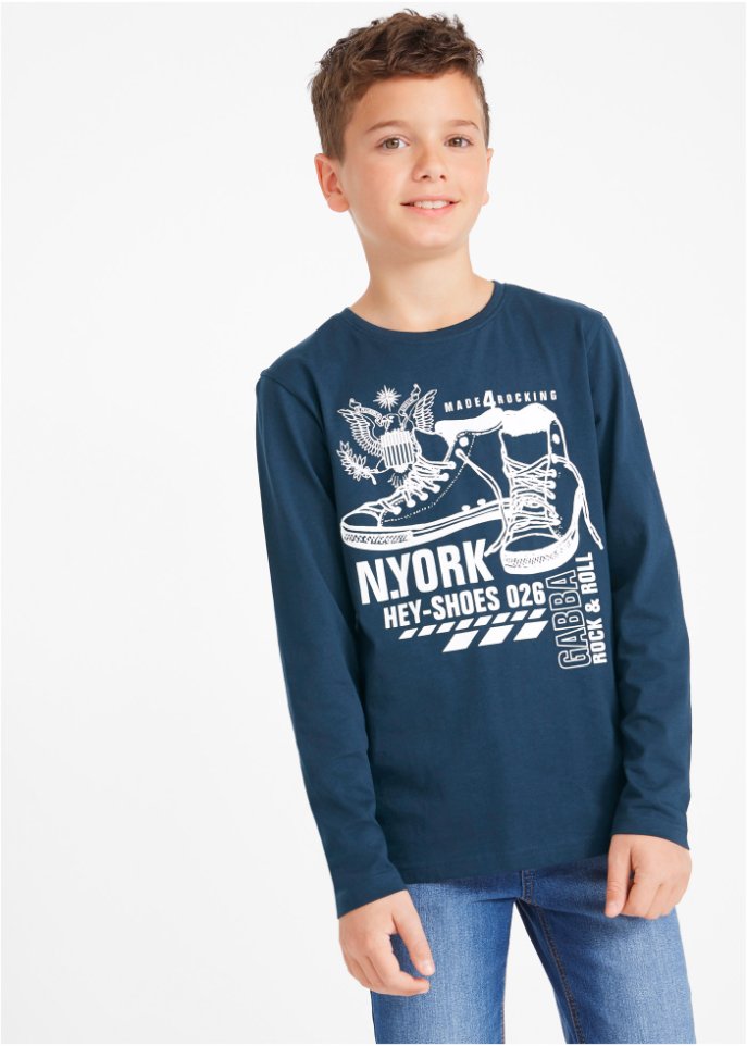 Jungen Langarmshirt aus Bio-Baumwolle