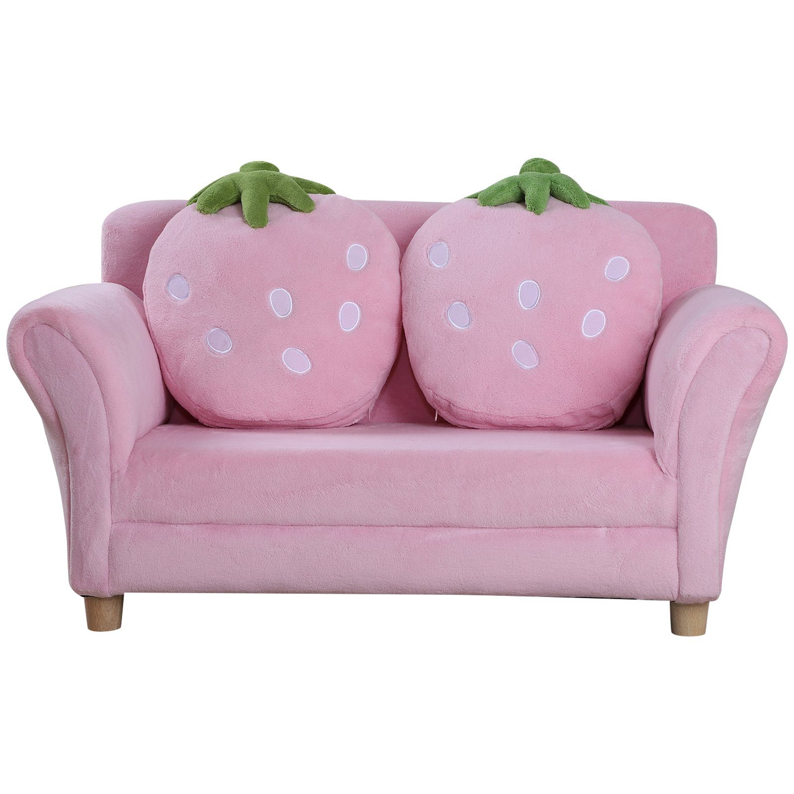 HOMCOM Sofa Kinder Erdbeersofa