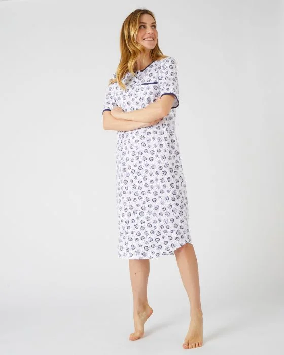 Lot de 2 chemises de nuit pur coton peigné