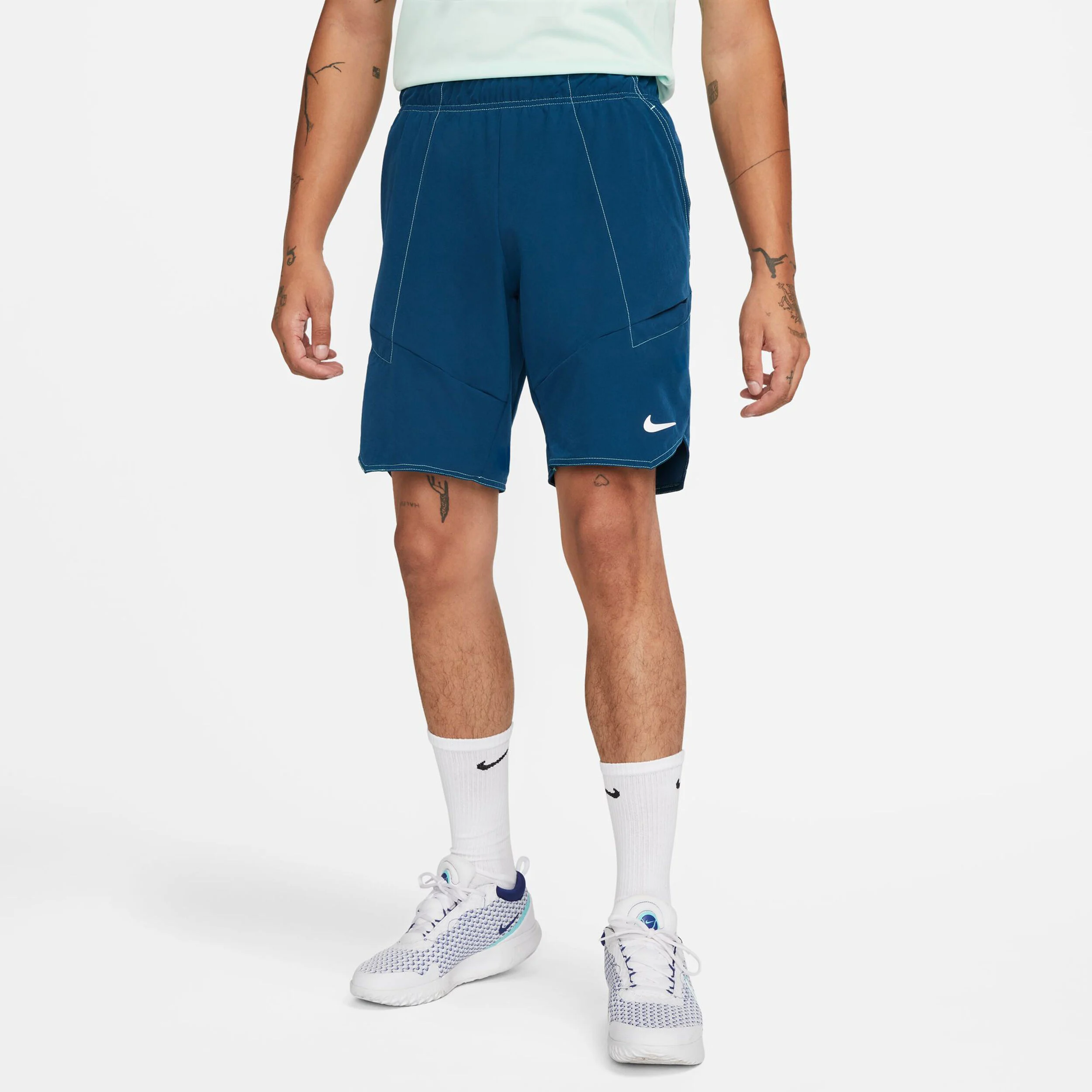 Court Advantage Dri-Fit 9in Shorts Herren - Blau, Weiß