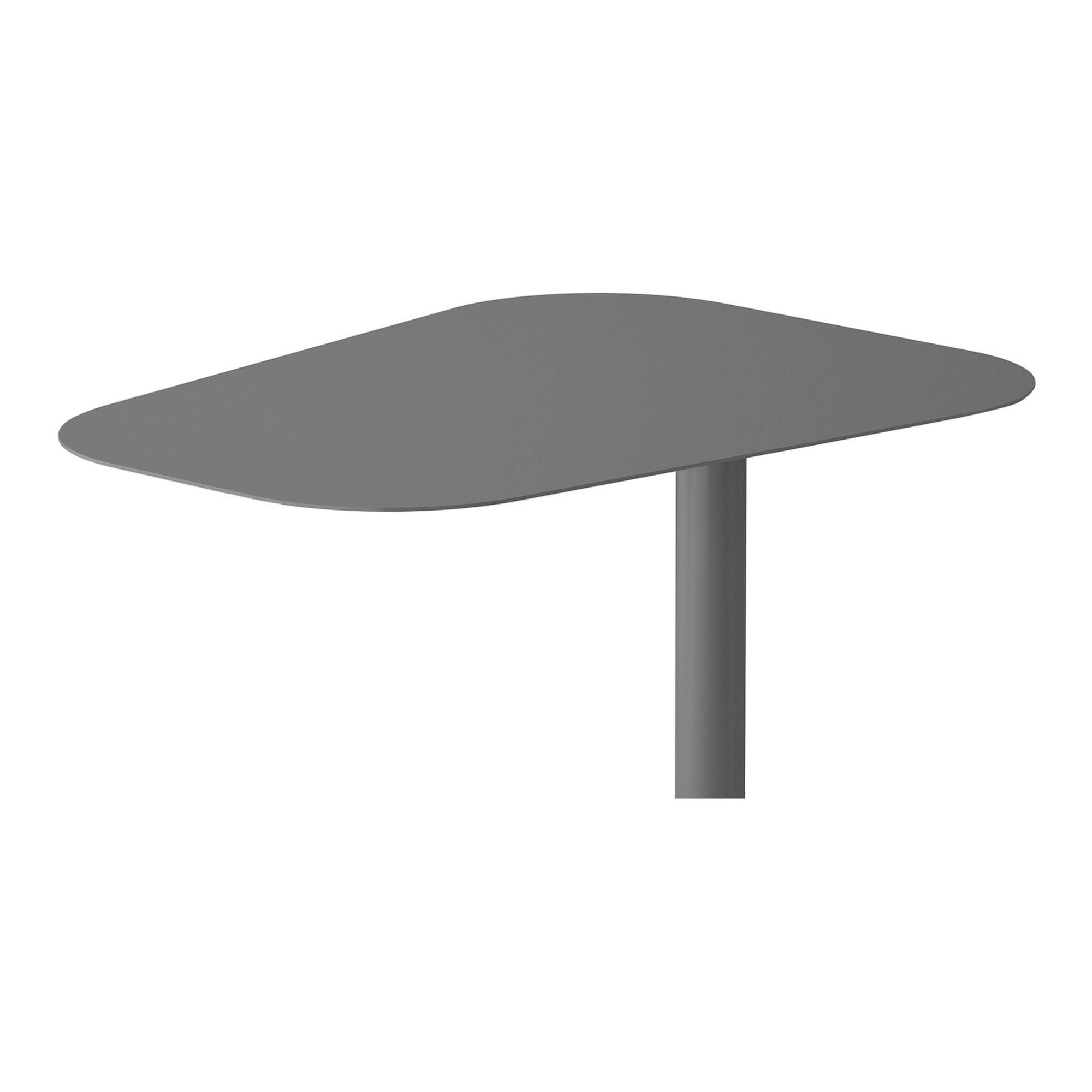 en.casa Beistelltisch, Nastätten Balkontisch aus Metall 50x50x38cm Grau, matt