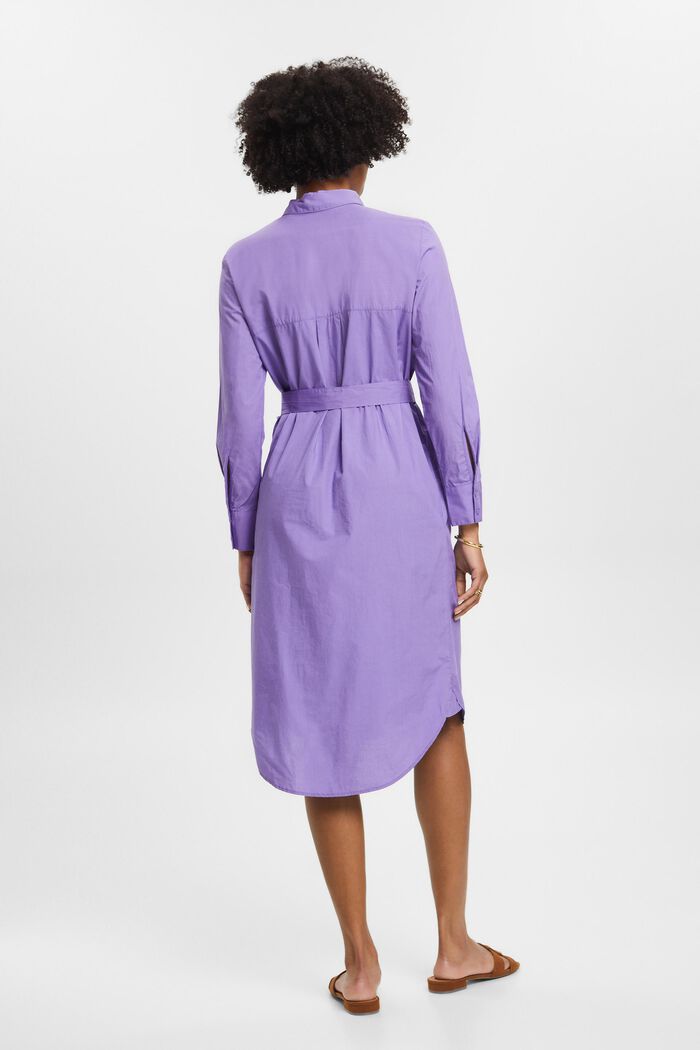 Hemdkleid aus Baumwolle mit Bindegürtel