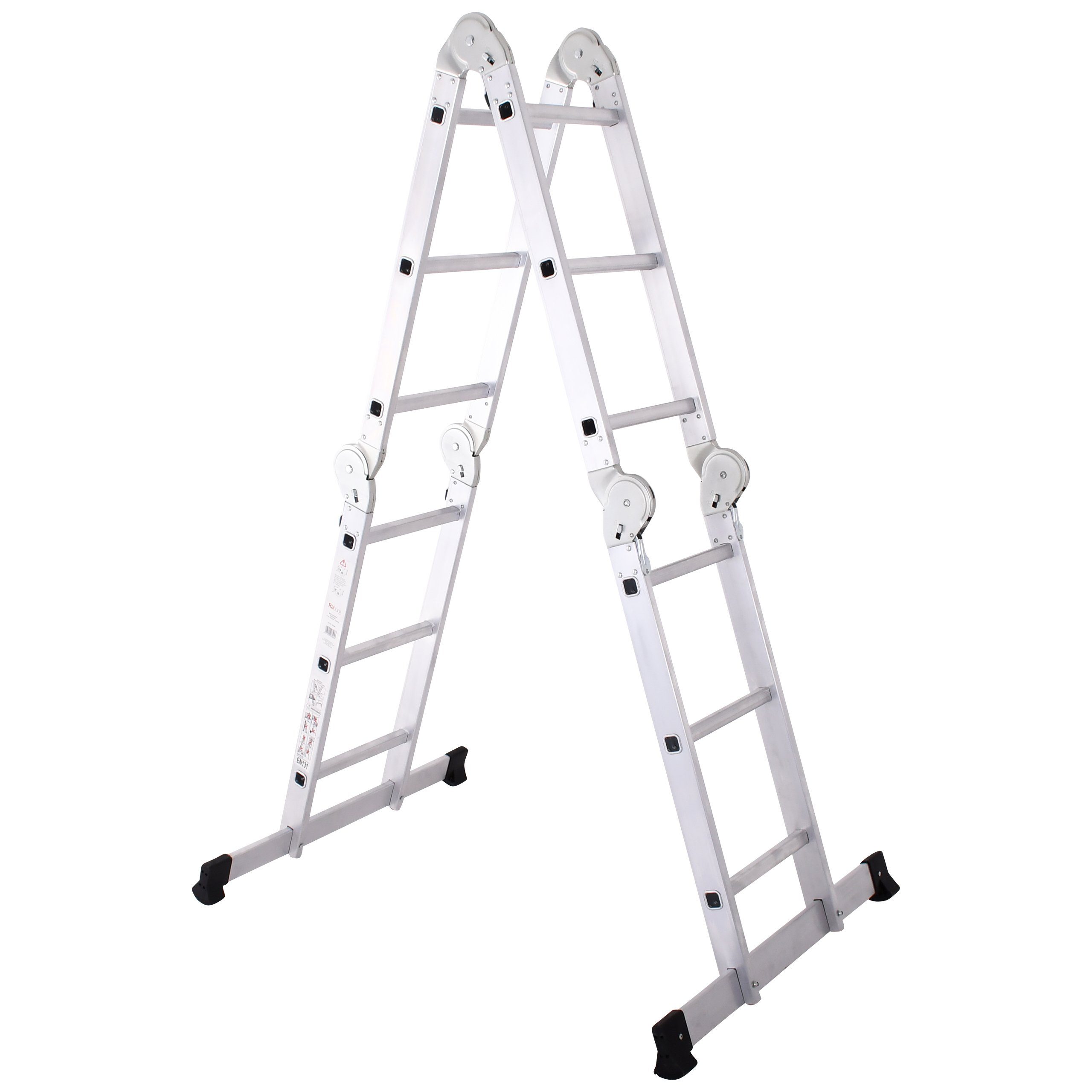Raburg Vielzweckleiter Alu-Multi-3-Gelenk-Leiter STAGE, Aluminium, 3 x 4 Sprossen