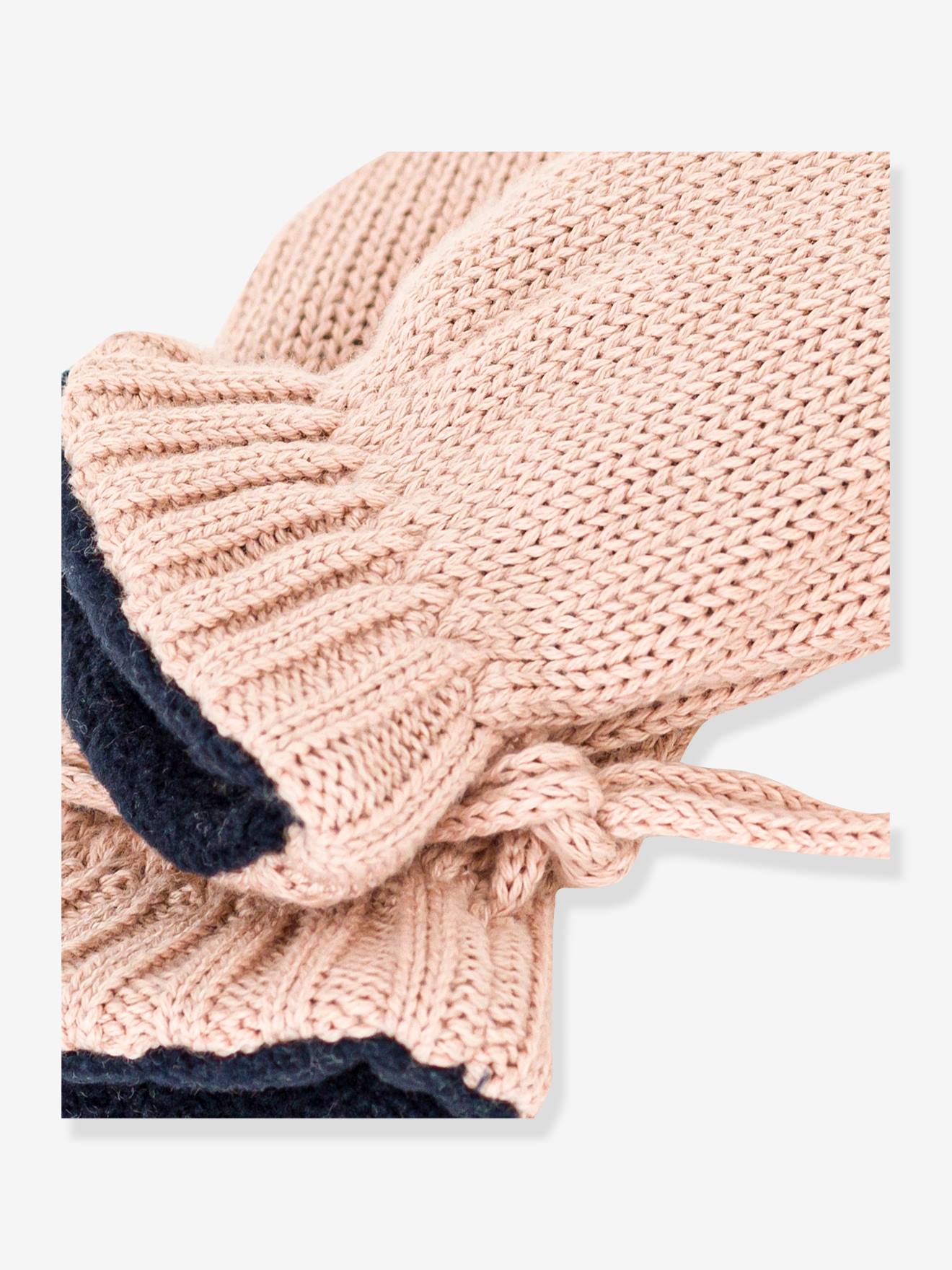 Petit Bateau Baby Strick-Fäustlinge PETIT BATEAU mit Recycling-Polyester - rosa