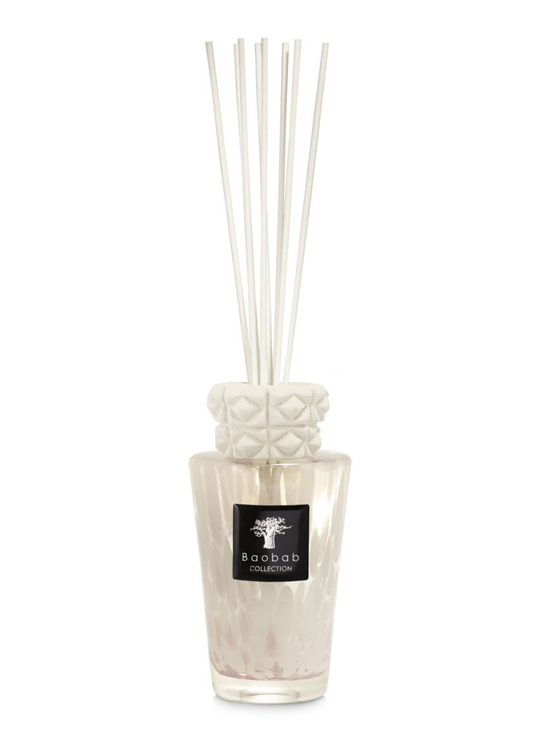 Bâtonnets parfumés Mini Totem Perles Blanches de la collection Baobab, 250 ml, avec recharge de 500 ml.
