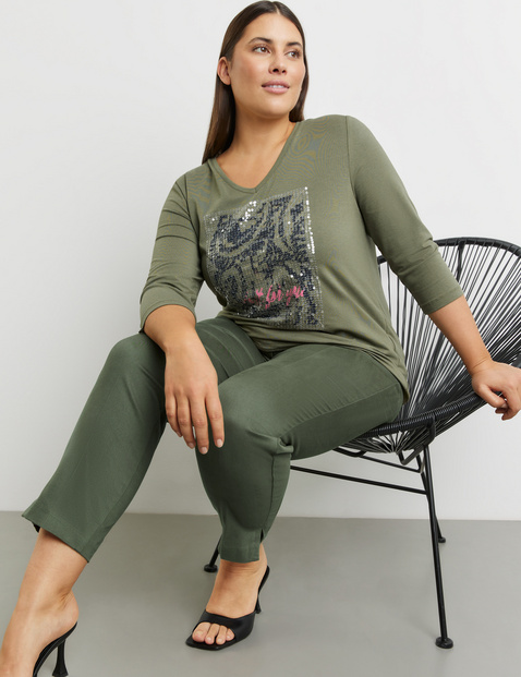 3/4 Arm Shirt mit Pailletten