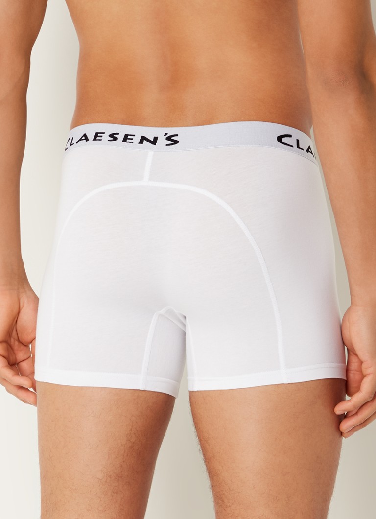 Set de 3 perechi de boxeri Claesen Boston cu bandă cu logo în talie.