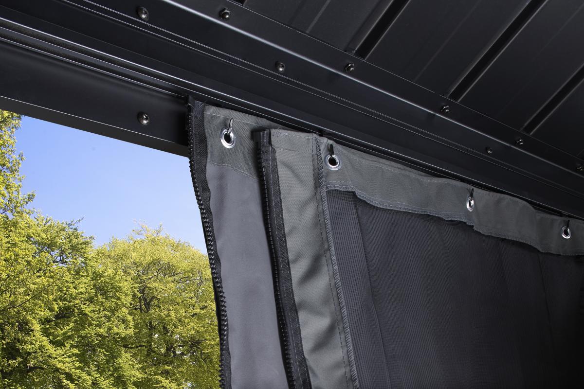 50NRTH Sojag Vorhänge Seitenteile für Pavillon Messina 12x20 dunkelgrau