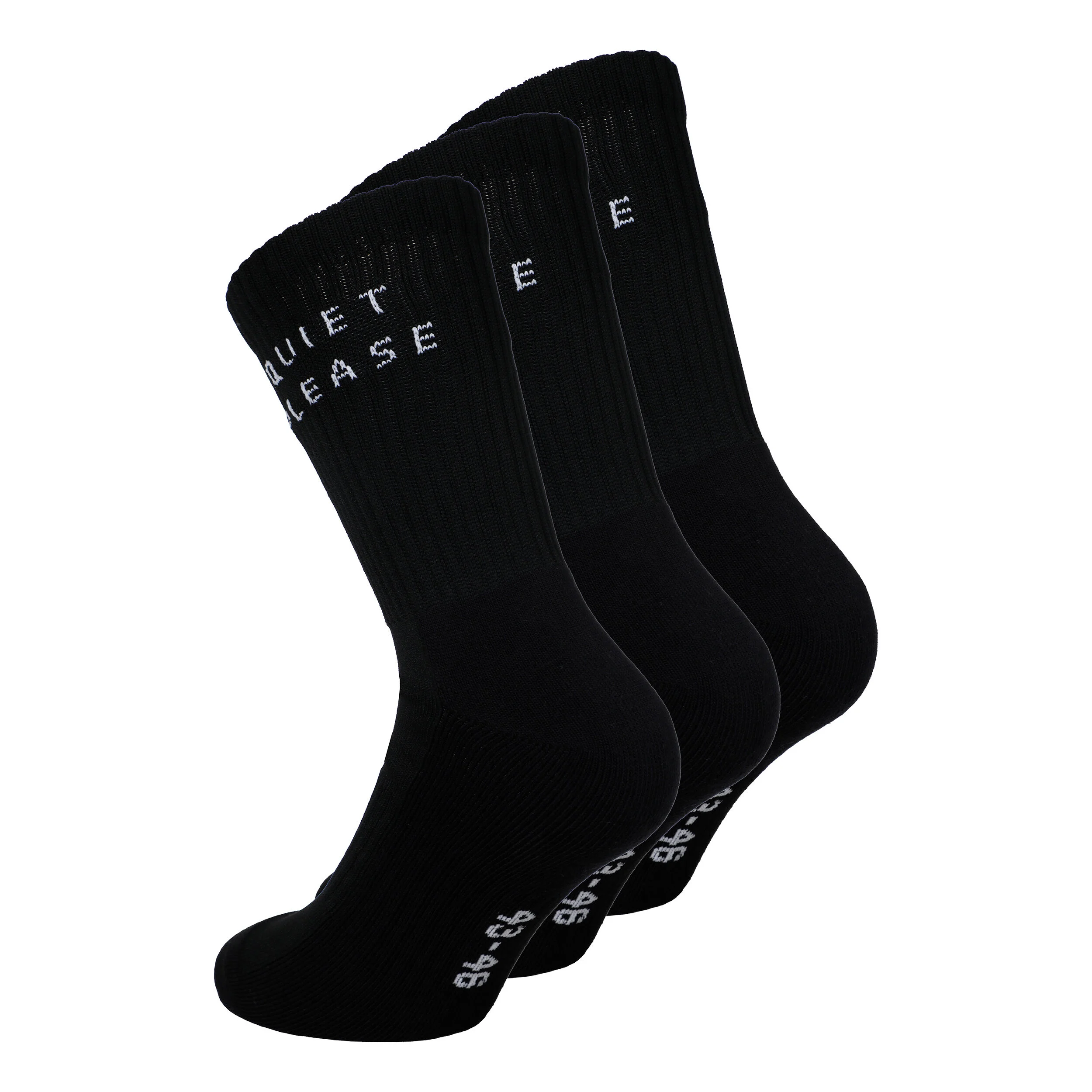 High Performance Long Tennissocken 3er Pack - Schwarz