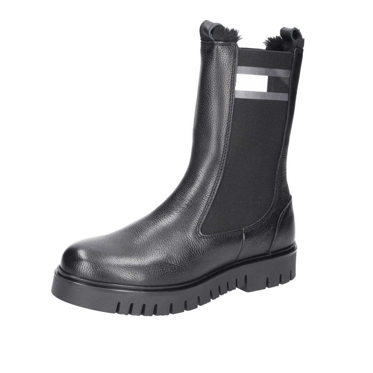 TOMMY HILFIGER Schnür-Stiefeletten schwarz TJW WARMLINED CHELSEA BOOT