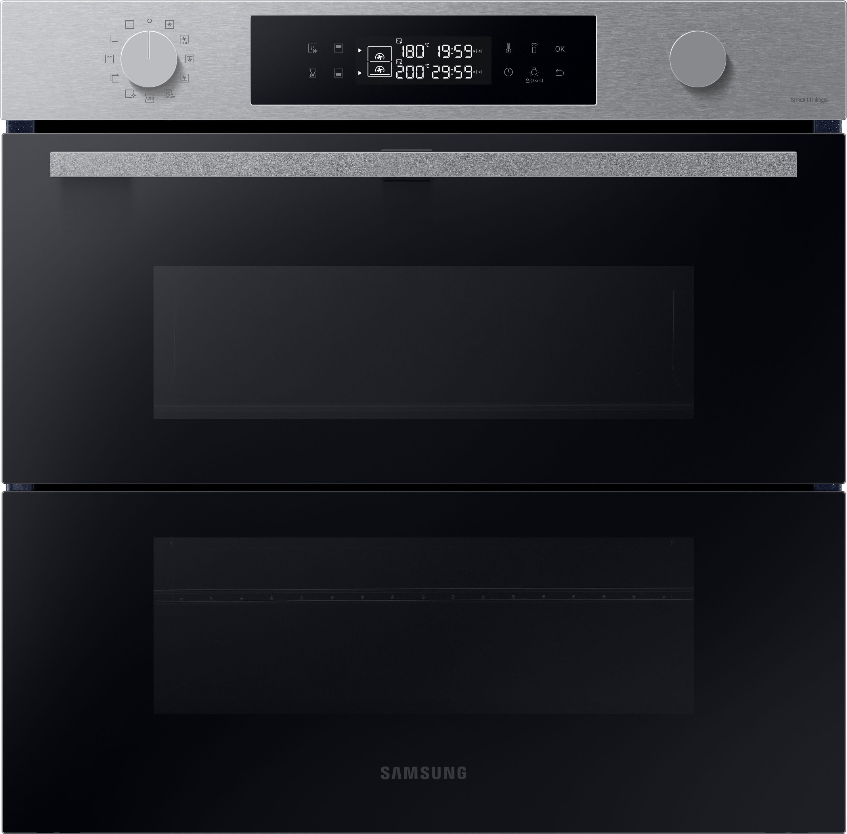 Samsung Pyrolyse Backofen NV7B4530ZAS, Pyrolyse-Selbstreinigung, Dual Cook Flex – Ein Ofen. Zwei Garräume. Maximale Flexibilität.