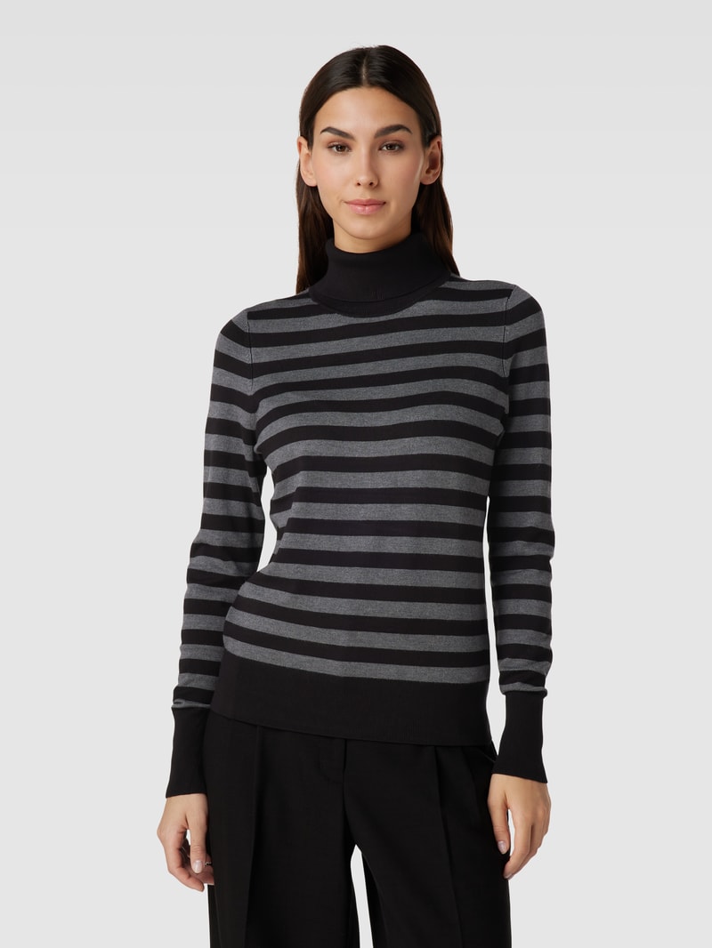 Longsleeve mit Rollkragen in schwarz