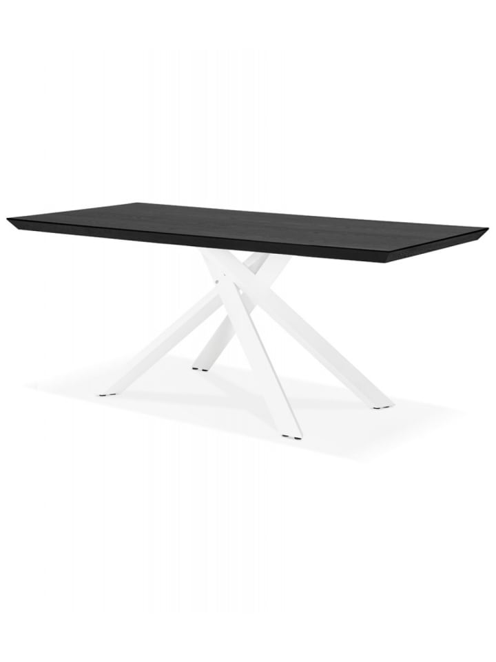 KADIMA DESIGN Esstisch WALABY | Esszimmertisch mit X-Förmigem Bein in Schwarz-Weiß günstig kaufen onesize