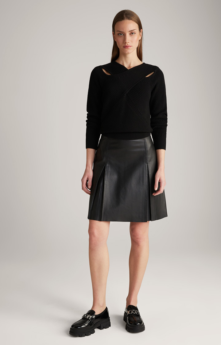 Strick-Pullover in Schwarz