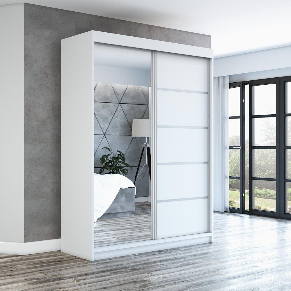 A&J MöbelLand GmbH Schwebetürenschrank GAP 160 cm mit Spiegel