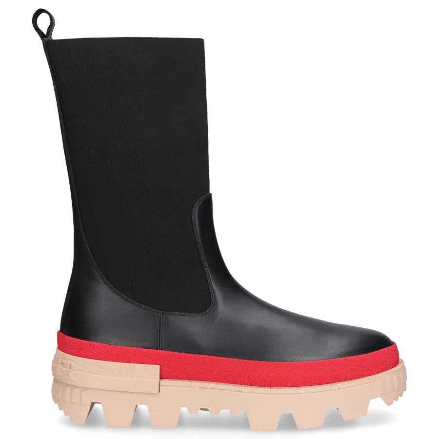 Moncler - Chelsea Boots CHELSEA HIGH Kalbsleder - schwarz