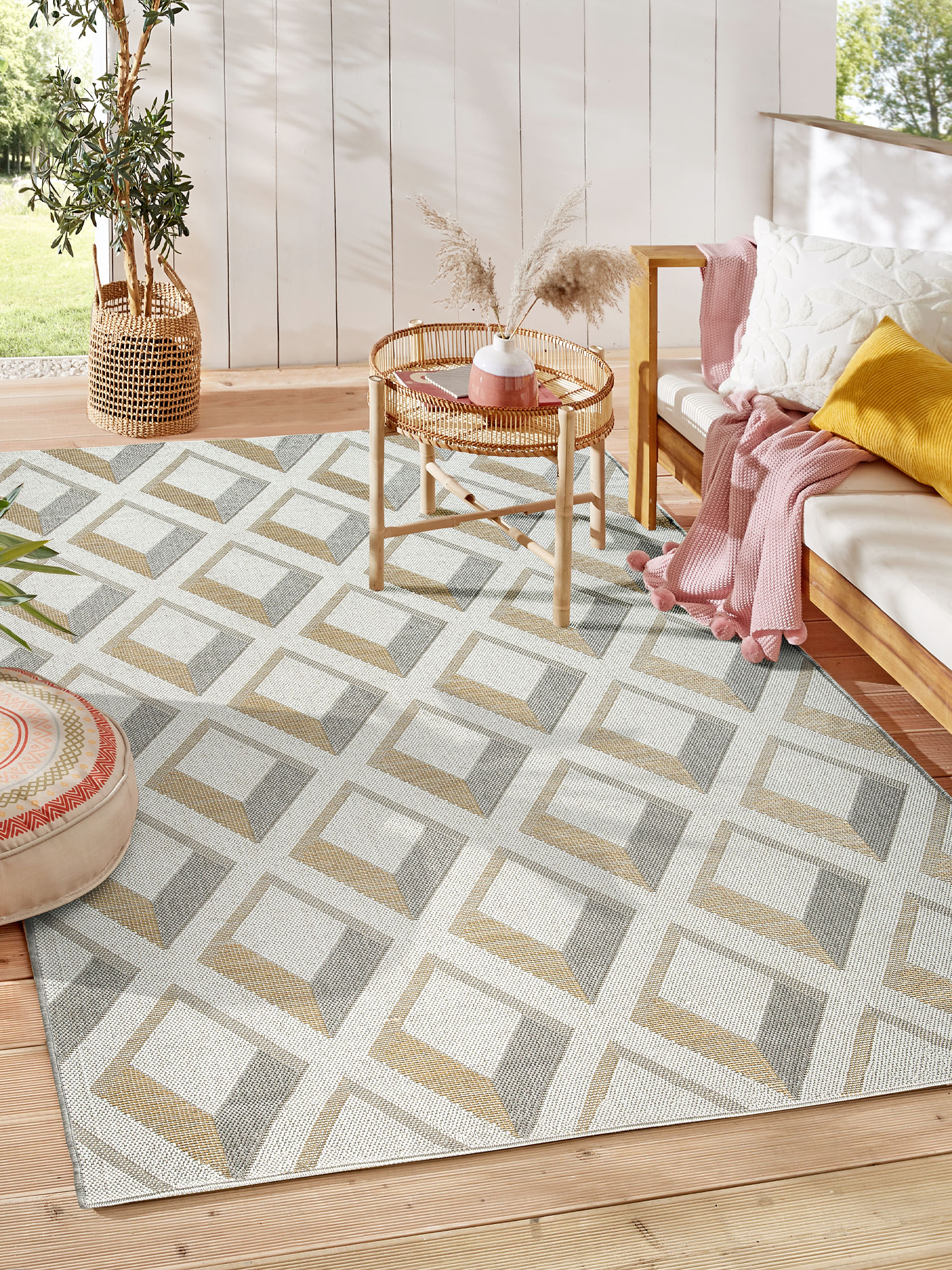 Effect Outdoor-Teppich, Gold
