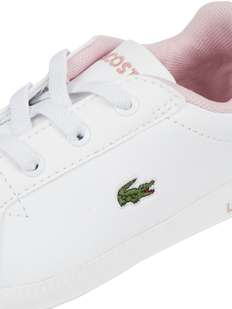 Sneaker in Leder-Optik Modell 'Graduate' in weiß
