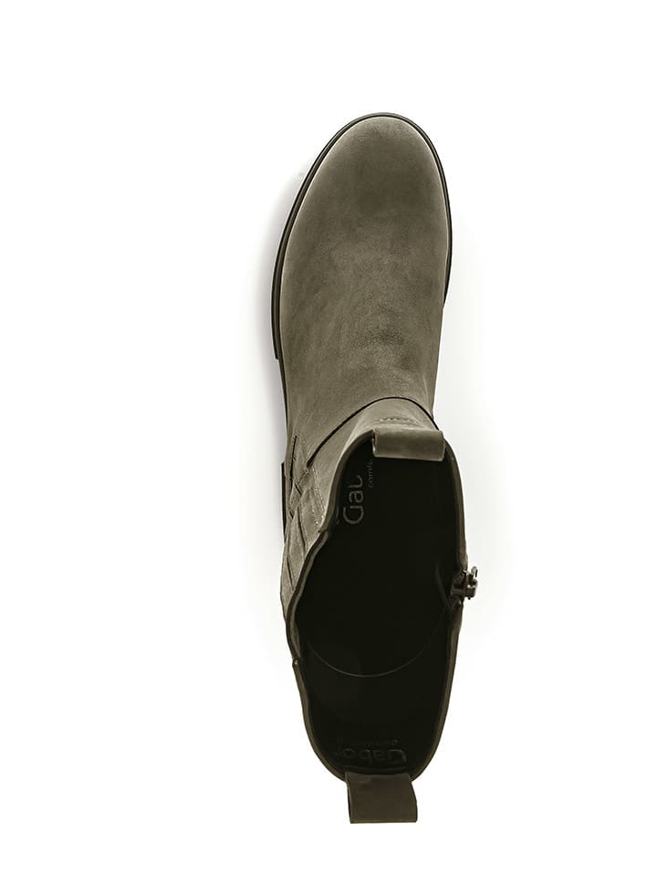 Gabor Leder-Stiefeletten in Khaki günstig kaufen