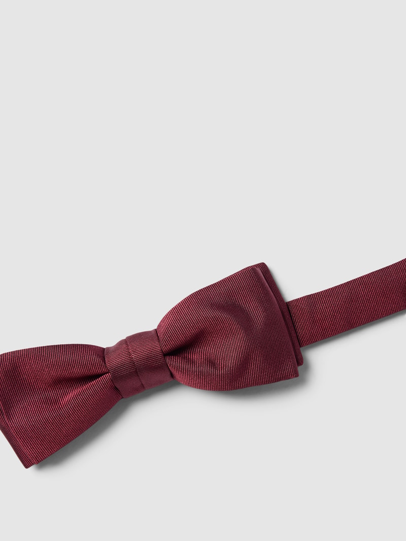 Fliege mit Strukturmuster Modell 'Schleife' in bordeaux rot