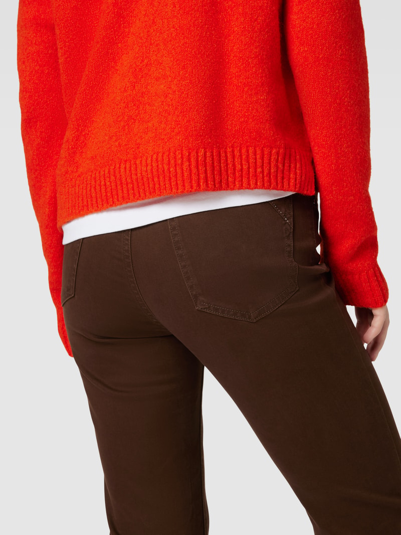 Hose im 5-Pocket-Design Modell 'Mary' in mittelbraun